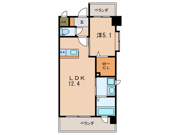 ディアコート門司の物件間取画像